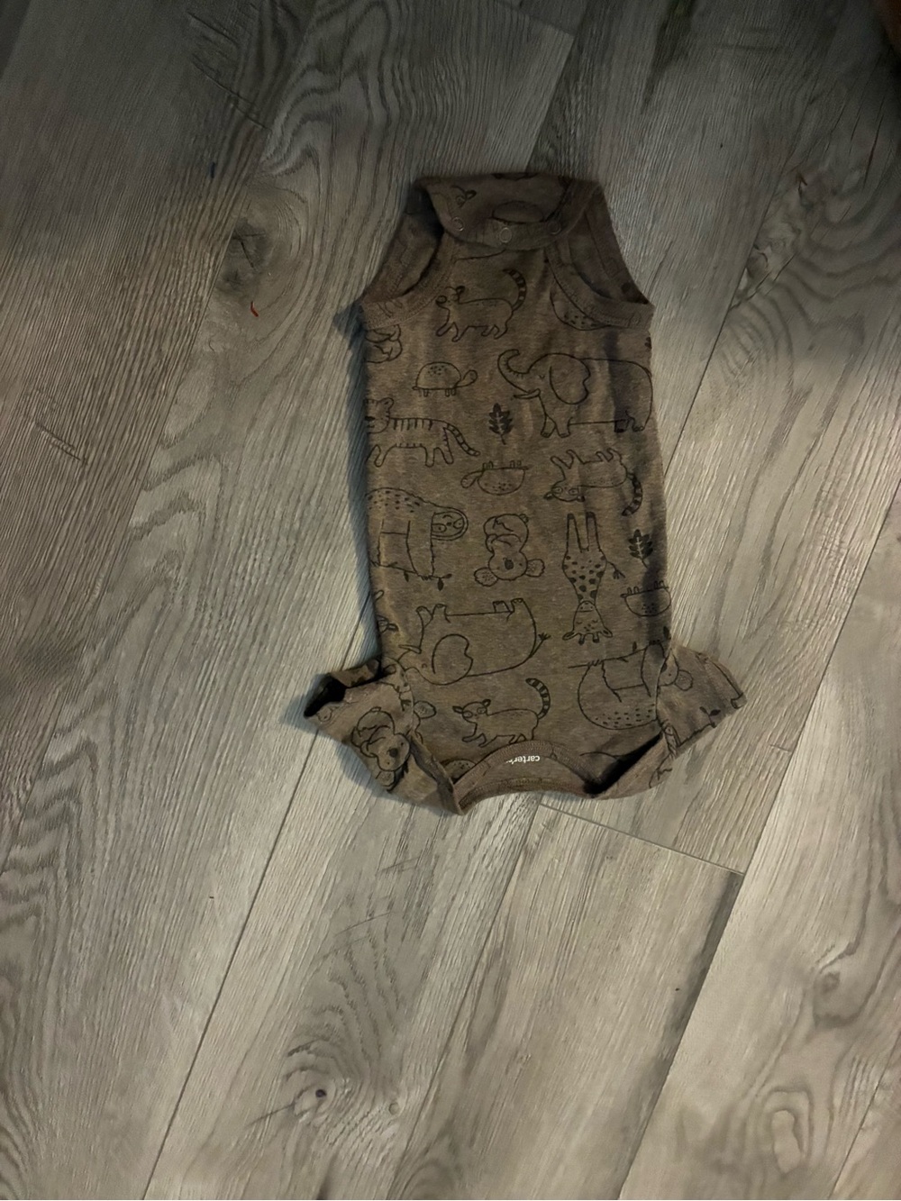 Carter's Brown Animal Print Baby One-Piece Bodysuit